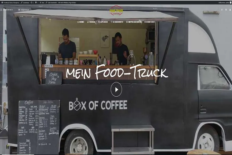 WordPress-Foodtruck-Website zum selbst Bearbeiten