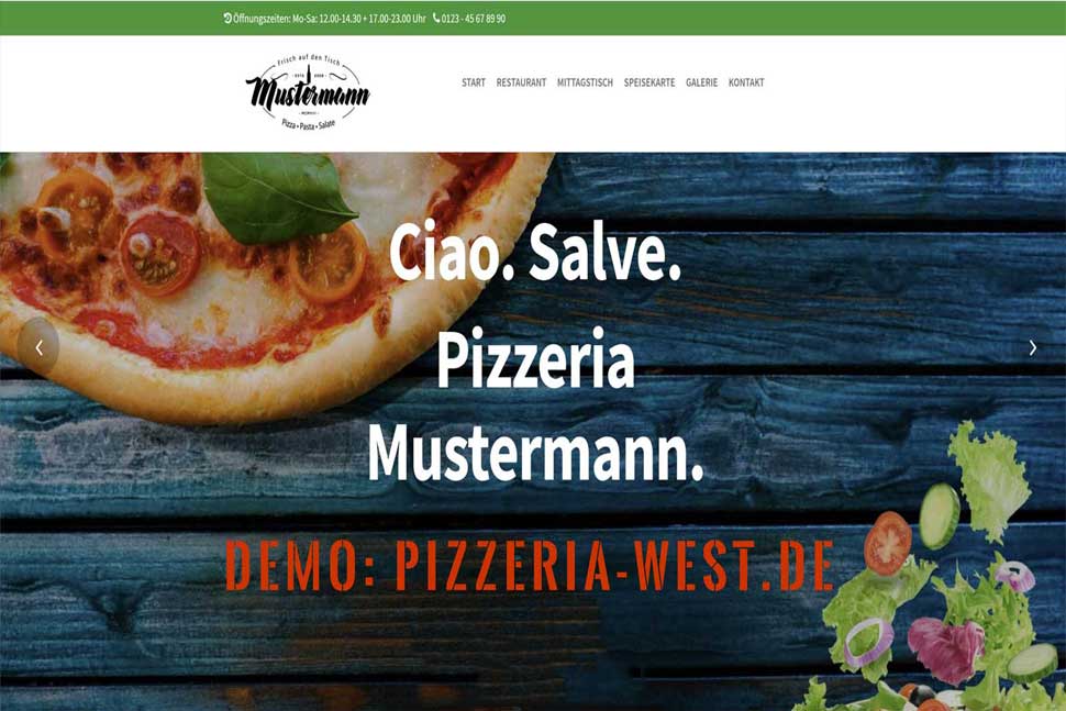 Lieferdienst Website Demo