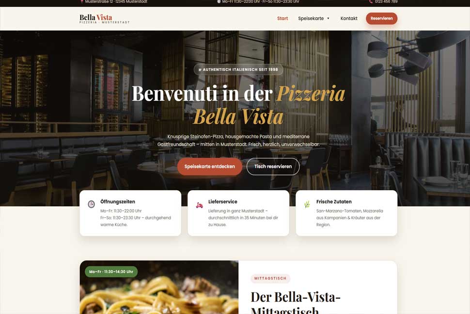 Pizzeria Website Demo