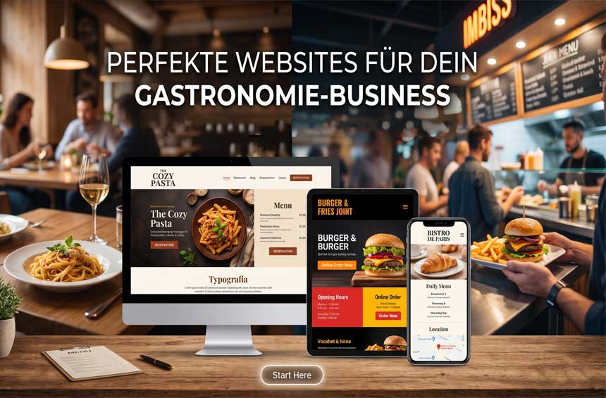 Vorschau Imbiss Homepage auf Smartphone und Desktop