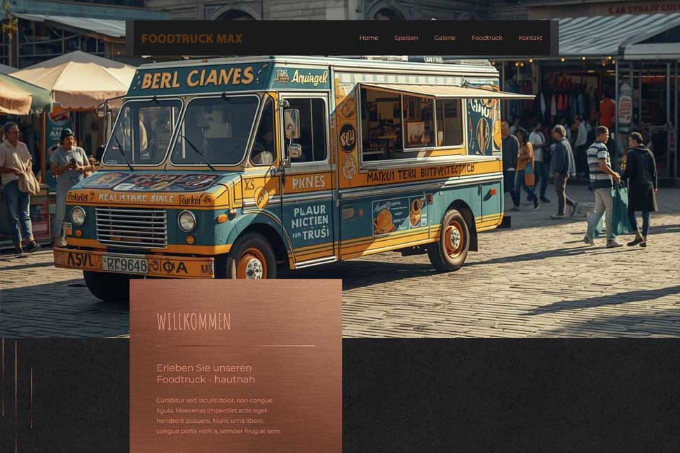 Website Homepage Foodtruck