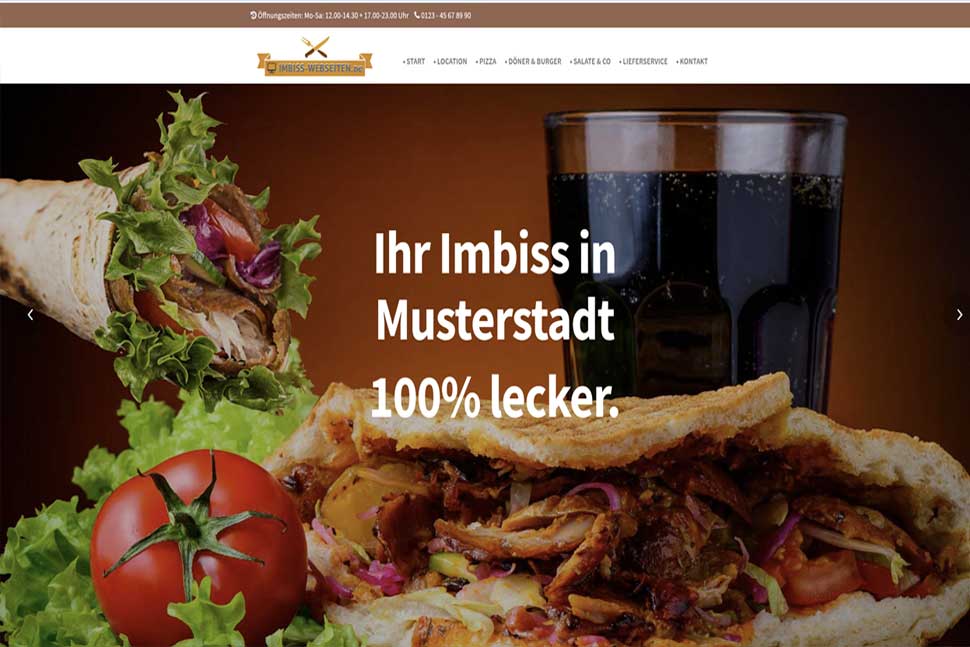 Muster Homepage Lieferservice